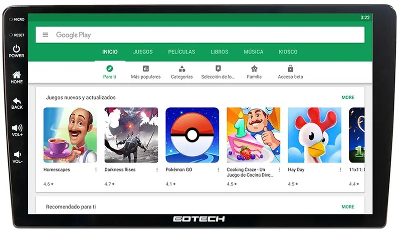 Màn hình Android Gotech G360 thỏa sức tận hưởng kho ứng dụng giải trí