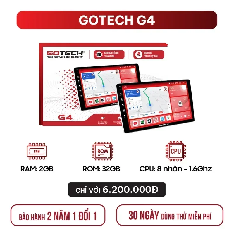 Màn hình Android Gotech G4 | Carry Pro | Eeco Van