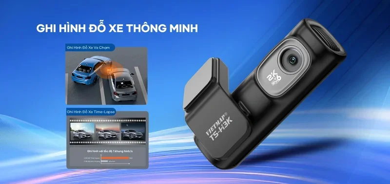 Ghi hình đỗ xe 24/24 trên camera hành trình Vietmap TS-H3K