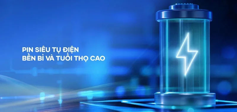 Pin siêu tụ điện chịu nhiệt bền bỉ trên camera hành trình Vietmap TS-H3K